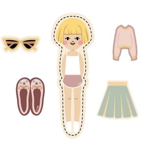 Nimix Paper Doll Girl 5-Piece Set