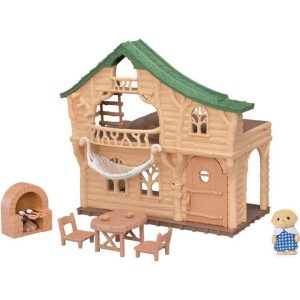Calico Critters Lakeside Lodge Gift Set, Dollhouse Playset with Figure and Furniture