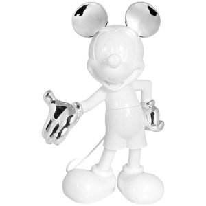 Mickey Mouse 12" Welcome Studio Figurine - White & Silver