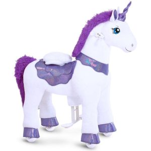 Purple Model E Ride-On Unicorn - 4-7 Years