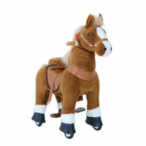 Brown Model U Ride-On Horse - 4-7 Years